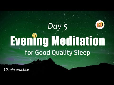 Day 5💤Evening💤Meditation Challenge for 😴Good Quality Sleep😴 10 min before sleep