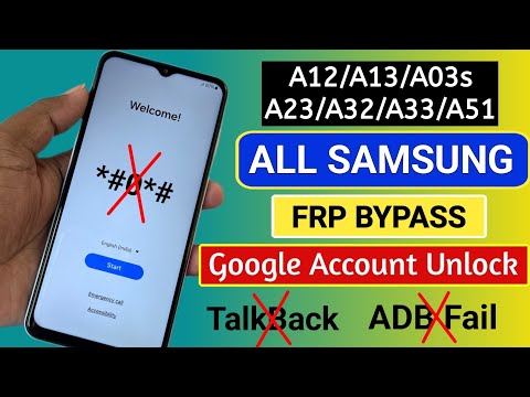 All Samsung a12/a13/a03s/a23/a32/a33/A51 FRP BYPASS || Google Account Unlock || No TalkBack ❌ 2024