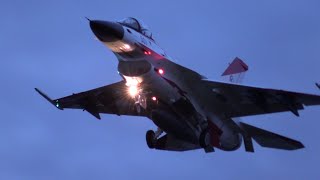 23/06/20 岐阜基地 ナイトフライト 飛行開発実験団 ADTW F-2A (#501) Take off & Landing at JASDF Gifu AB for Night Mission