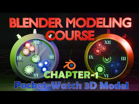 Blender Modeling Course: Chapter-1: Modeling a Pocket watch (Beginner to Pro) #blender #b3d #3d