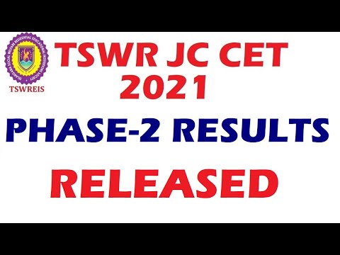 TSWR RJC CET 2021 PHASE 2 RESULTS RLEASED