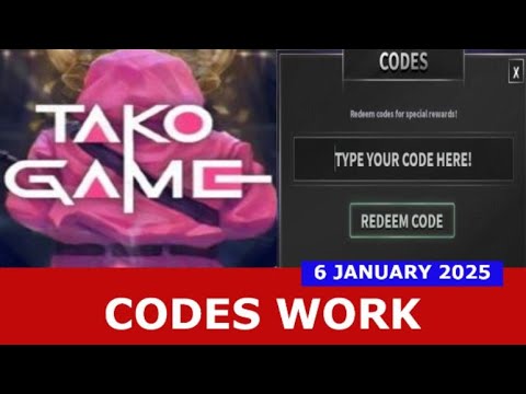 *CODES* [ MINGLE ONLY 🎪] Tako Game ROBLOX | JANUARY 6, 2025