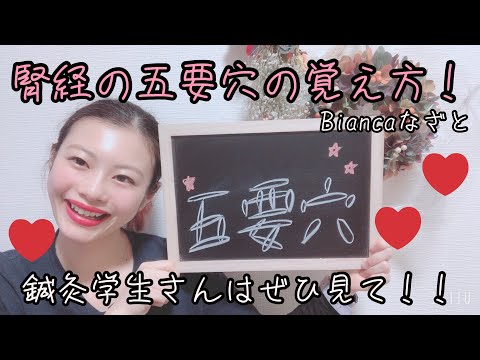 【ツボの覚え方】腎経の五要穴を語呂で覚えましょう！！⭐️【Biancaなざと】