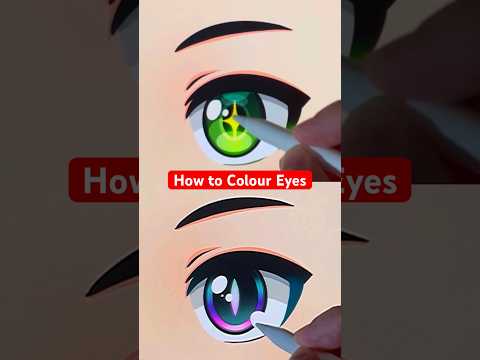 How to COLOUR Anime Eyes easy #howtodraw #digitalart #drawing