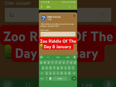 Zoo Riddle Of The Day 8 January Zoo new project #zoonewproject #zooairdrop