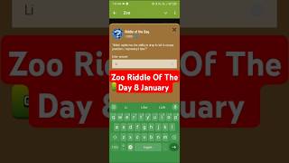 Zoo Riddle Of The Day 8 January Zoo new project #zoonewproject #zooairdrop