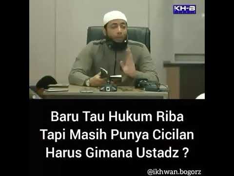 Riba?  Haram!  Yg masih punya cicilan harus gimana ustadz?