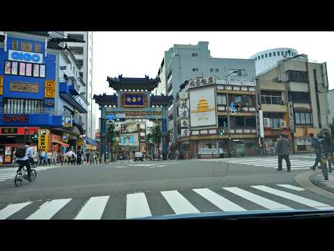 Yokohama city road 4K/60p Honcho dori Ave. from Chinatown East Gate  to Kanagawa Route22, Japan🗾🔴