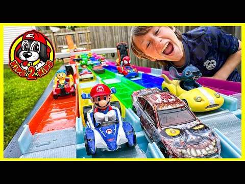 GIVEAWAY 🏎️ Monster Jam Race Cars vs. Hot Wheels Racerverse - LONGEST MARIO KART RACE EVER MADE!