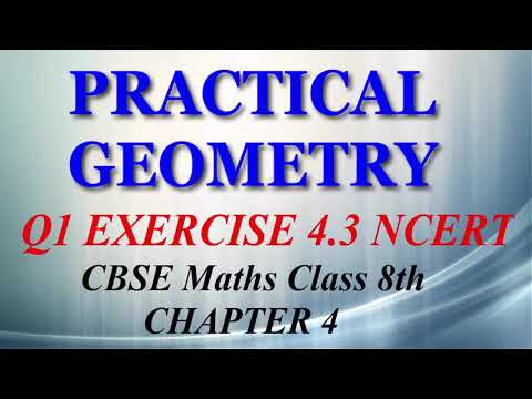 Practical Geometry - Maths Class 8th - Ex 4.3 - Q1 part 2 - Chapter 4 - NCERT - CBSE