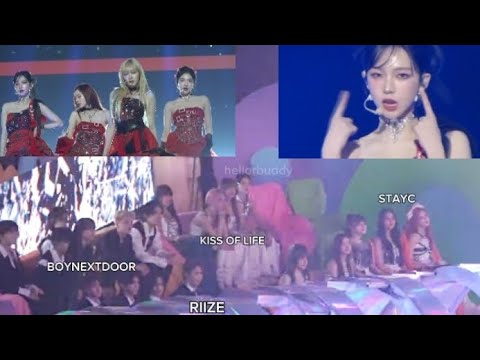 Idol RIIZE, STAYC, BOYNEXTDOOR, KISS OF LIFE Reaction AESPA 'Trick Or Trick & Drama' MMA 2023