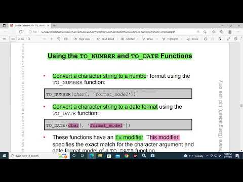 Using Conversion Functions and Conditional Expressions in SQL