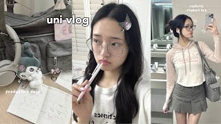 productive uni vlog🛒: late night studying, realistic student life, friend hangouts, new projector