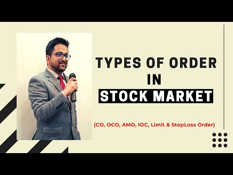 Stock Market Order Types likes CO, OCO, AMO, IOC, Limit & SL Order explained by CA Raj K Agrawal