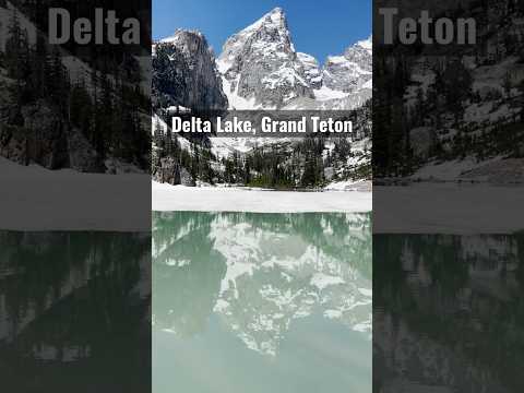 Delta Lake in Grand Teton! #wyoming #nationalpark #travel #spring #summer #hiking #outdoors