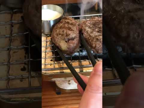 【福岡グルメ】じゅわぁっとした最高の肉汁　炭火焼きハンバーグ　#炭火焼きハンバーグと釜炊きご飯 #ビーフマン