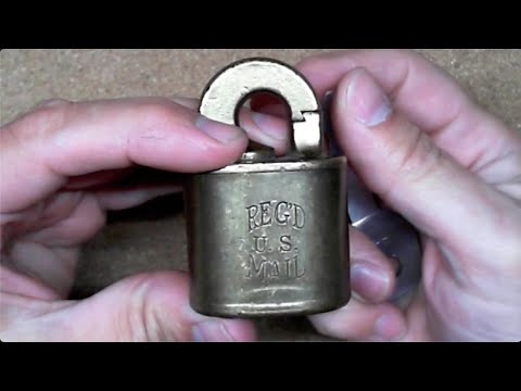 [123] REG'D US Mail Brass Padlock picked open