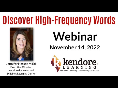 Discover High-Frequency Words: A Kendore Learning Webinar