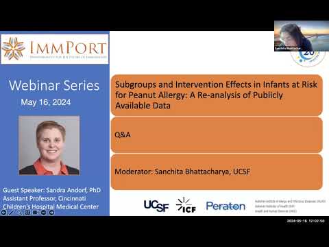 ImmPort Webinar: Subgroups and Intervention Effects in Infants at Risk for Peanut Allergy