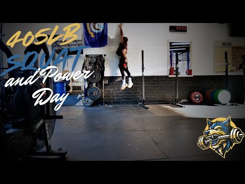 405lb Squat and Power Day/ Training Vlog #14