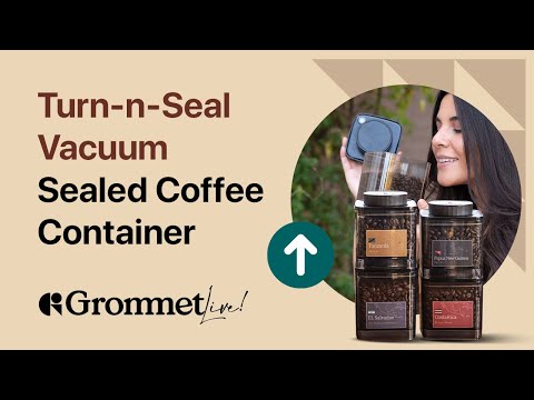 Keep Coffee Fresh with Turn-n-Seal Vacuum Sealed Coffee Container | Grommet Live