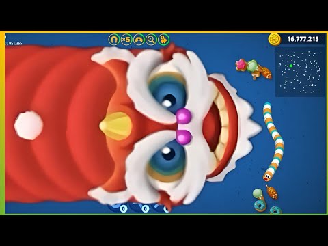 Worms zone Red dragon Worm | slither.io | world record 1000394+ score😱 #1