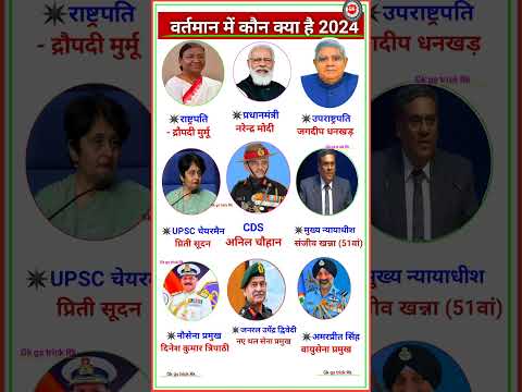 वर्त्तमान में कौन क्या हैं 2024💥 || Vartman Me Kon Kya Hai 2024 || Modi Mantrimandal 2024 #shorts