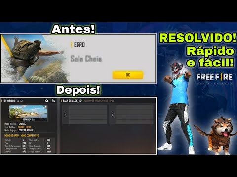 Saiu! Como resolver o erro de sala cheia no free fire! muito rápido e fácil (ATUALIZADO!)