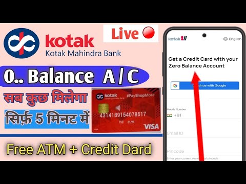 Kotak Bank Zero Balance Account Opening 2023 | Kotak bank account kaise khole | kotak bank video kyc