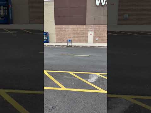 Wild Random Walmart Cart Push Across Lot #shorts