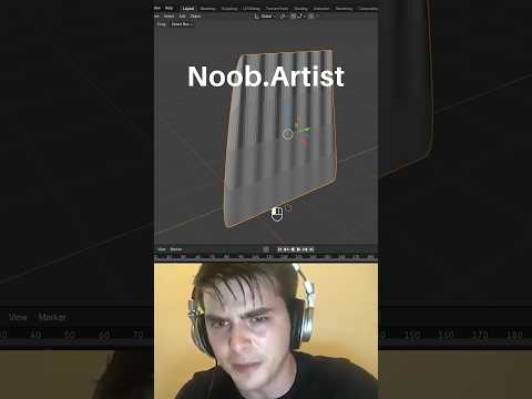 Noob vs Pro artist: creating a curtain #blendertutorial #blender #blendercommunity #blender3d #b3d