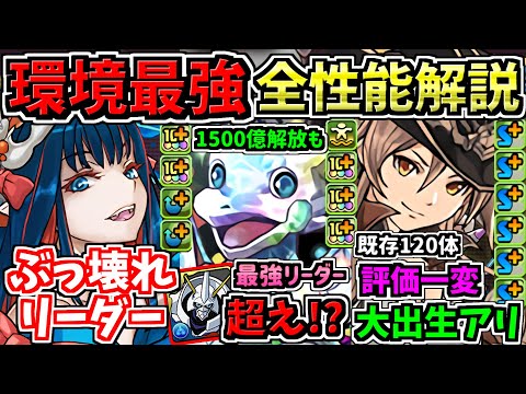 【環境最強まみれ】最強リーダー候補多数！約120体大幅強化！全キャラ性能解説！所持者激アツなキャラ多数！大感謝祭アンケ【パズドラ】