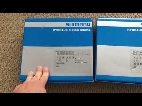 Shimano MT200 hydraulic brakes unboxing BL-MT200 vs BL-MT201 levers