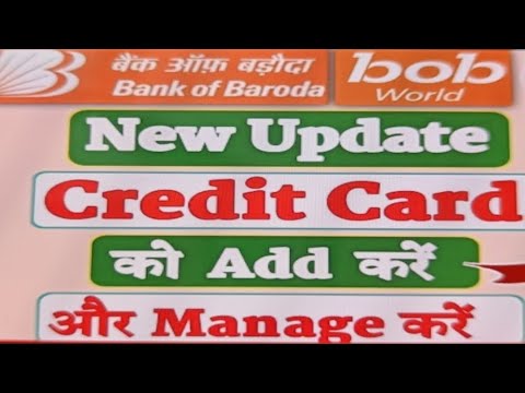 How to Add Credit Card In BOB World || Bob world credit card kaise kare| Bank of Baroda credit 💳