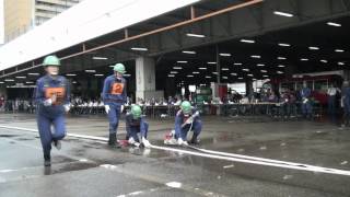 京橋消防団第二分団のポンプ操法