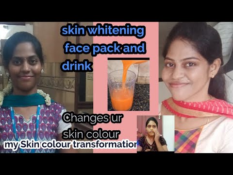 skin whitening drink and pack tamil/carrot and wheat flour for permanent skin whitening