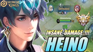 HEINO Mid Lane King INSANE DAMAGE!!! Honor of Kings (HOK) best build item & strategy | pro player