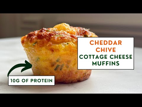 The Best KETO Cheddar Chive Cottage Cheese Muffins in 30 Minutes or Less!