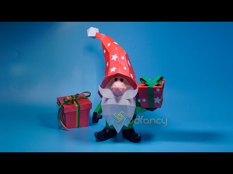 How to make a Gnome Papercraft - DIY Paper Gnomes for Christmas Decorations, SVG for Cricut Projects