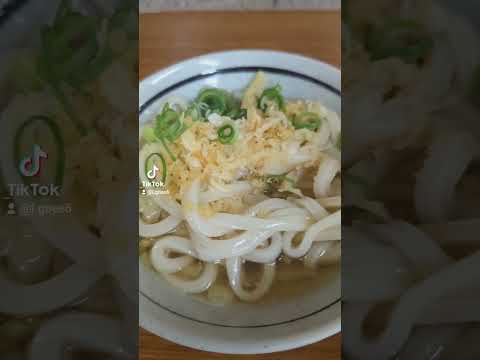 【讃岐うどん】うどん屋百名店常連!!竹清本店!!半熟たまご天ぷら、ちくわ天ぷらが有名!!冷かけ小とセットで530円!#japan #香川県 #高松 #うどん #昼ごはん #ランチ #shorts