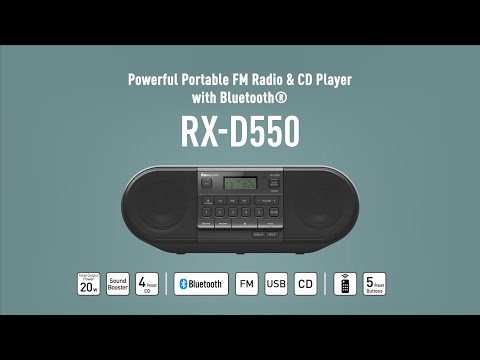 Panasonic Powerful Portable Radio RX-D550 with CD, Bluetooth® and USB