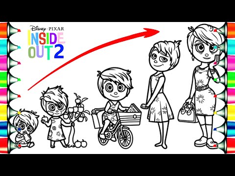 Inside Out 2 Coloring Pages / Joy Growing Up Evolution / NCS Music