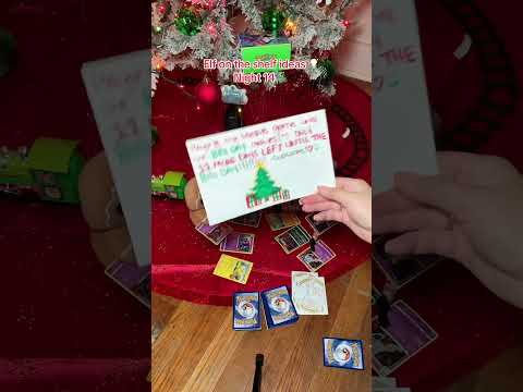 14/24🎄#elfontheshelfideas #elfontheshelf2024 #elfontheshelfchallenge #pokémon #pokemoncards #fypyou