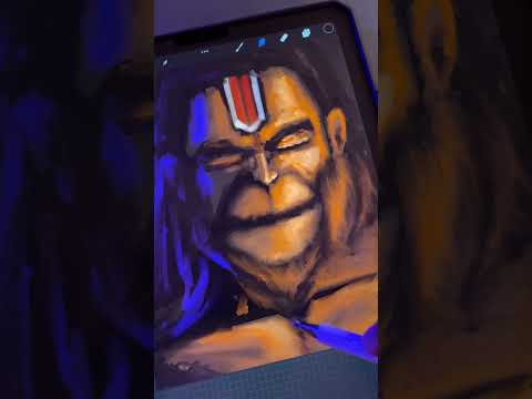 Hanuman ji Drawing on iPad #deeplifedigital #youtubeshorts