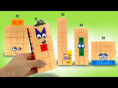 DIY Numberblocks 21 to 25 Using SnapCubes || Keith's Toy Box