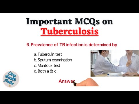 Top 10 Important Multiple Choice Questions (MCQs) on Tuberculosis (TB) for Health exams