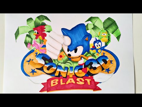 Drawing Sonic 3D Blast (Title Screen)