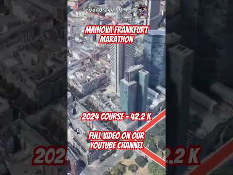 Mainova Frankfurt Marathon 2024: fly over the marathon course! Video of the race path.