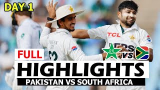 Full Highlights | Pakistan Vs South Africa | 1st Test Match Day 1 | Pak Vs Sa