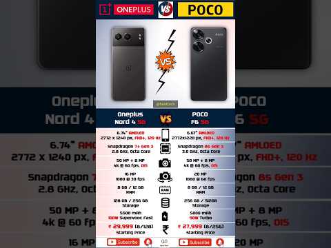 OnePlus Nord 4 Vs POCO F6 Comparison